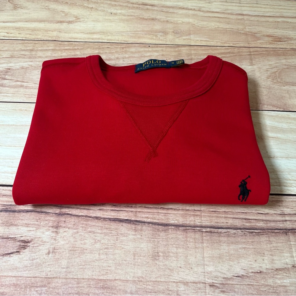 NWOT Polo Ralph Lauren The RL Fleece Crew Sweatshirt Pony Logo Red Men’s Medium - Picture 10 of 10